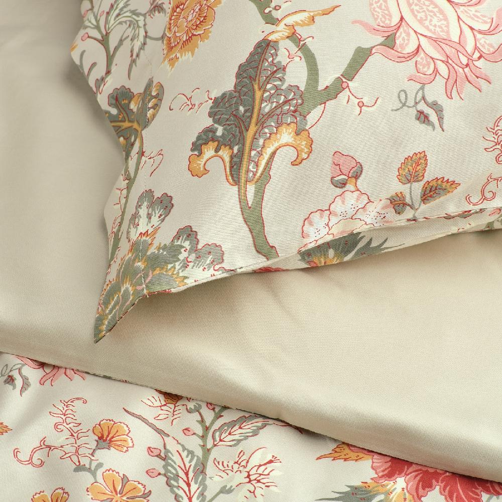 IKEA NÄSSELKLOCKA Funda nórdica y 2 fundas almohada beige grisáceo/multicolor 240x220/50x60 cm Ofertas