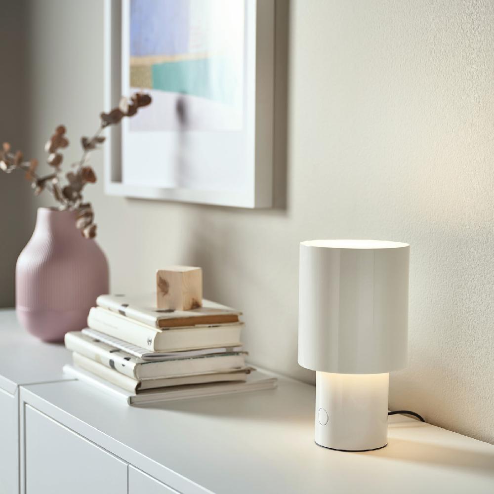 IKEA SPETSBOJ Lámpara de mesa regulación intensidad luminosa/blanco 22 cm Ventas relámpago