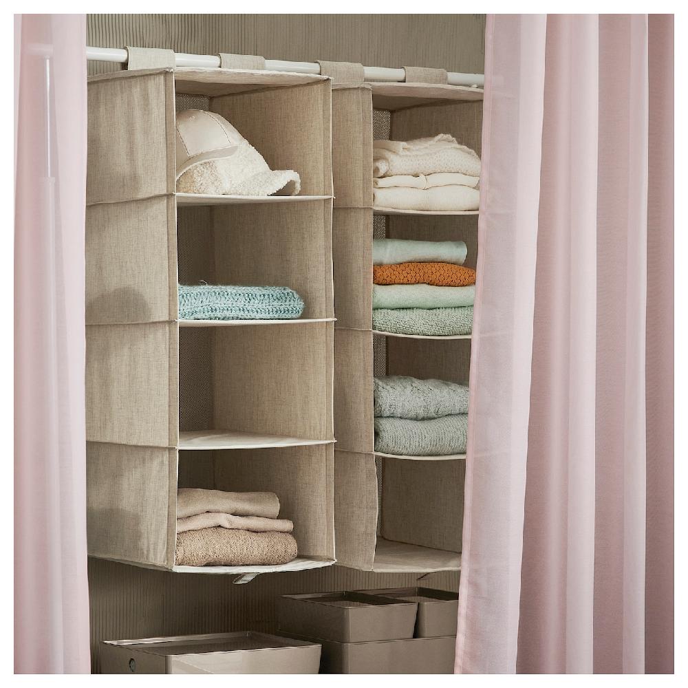 IKEA PURRPINGLA Organizador colgante 4 piezas textil/beige 36x45x92 cm Mejor oferta