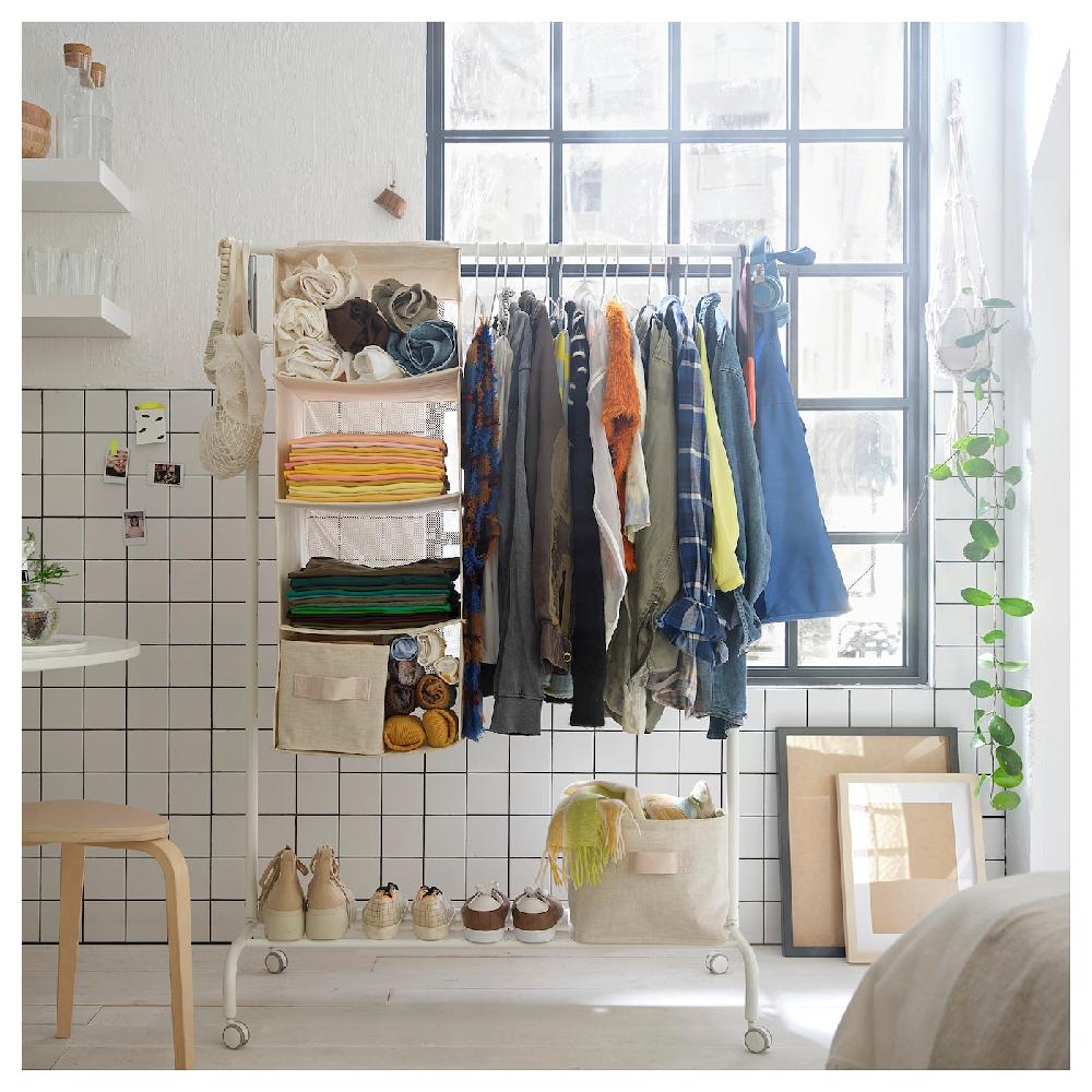 IKEA PURRPINGLA Organizador colgante 4 piezas textil/beige 36x45x92 cm Mejor oferta