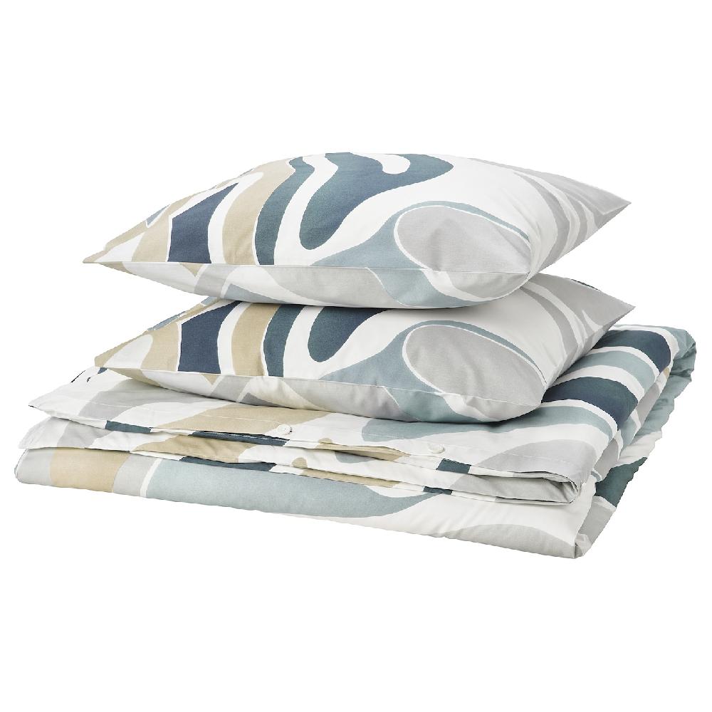 IKEA MYGGLASVINGE Funda nórdica y 2 fundas almohada multicolor 240x220/50x60 cm