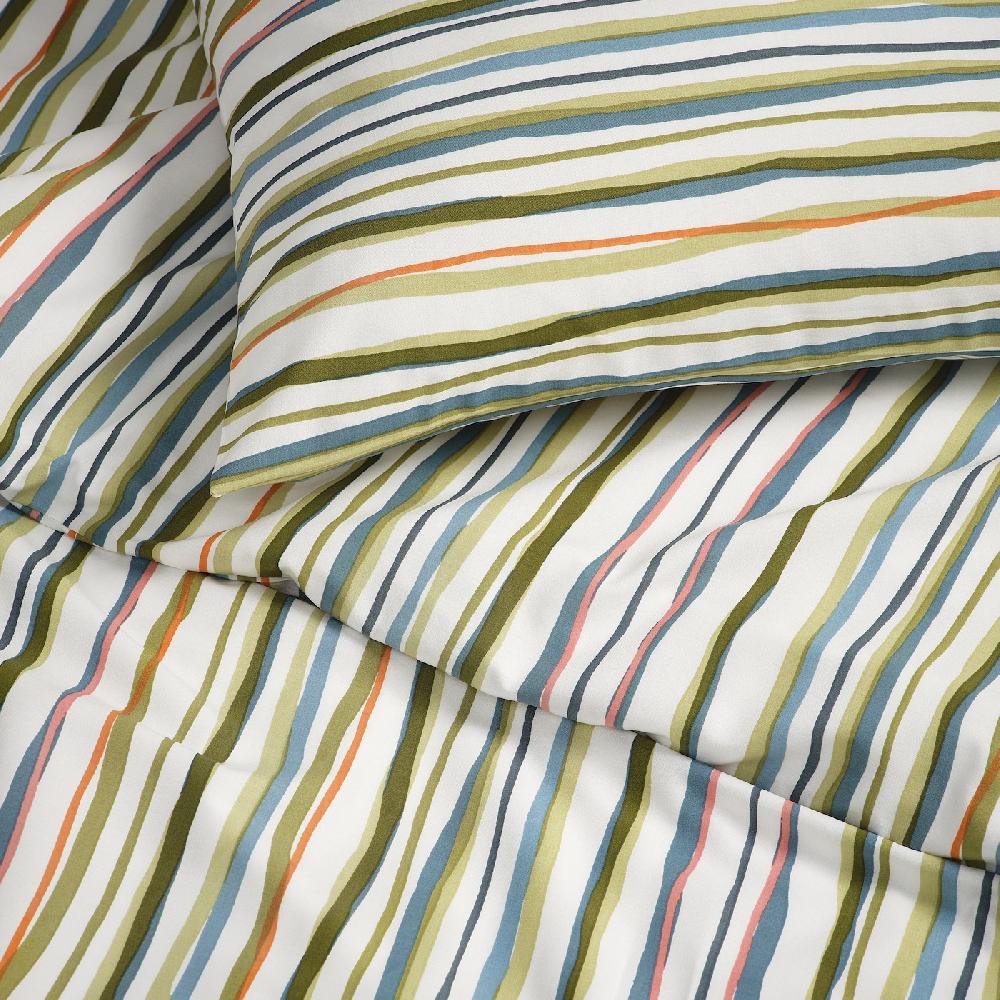 IKEA SUMPGRÖE Funda nórdica y 2 fundas almohada multicolor/rayas 240x220/50x60 cm Rebajas top