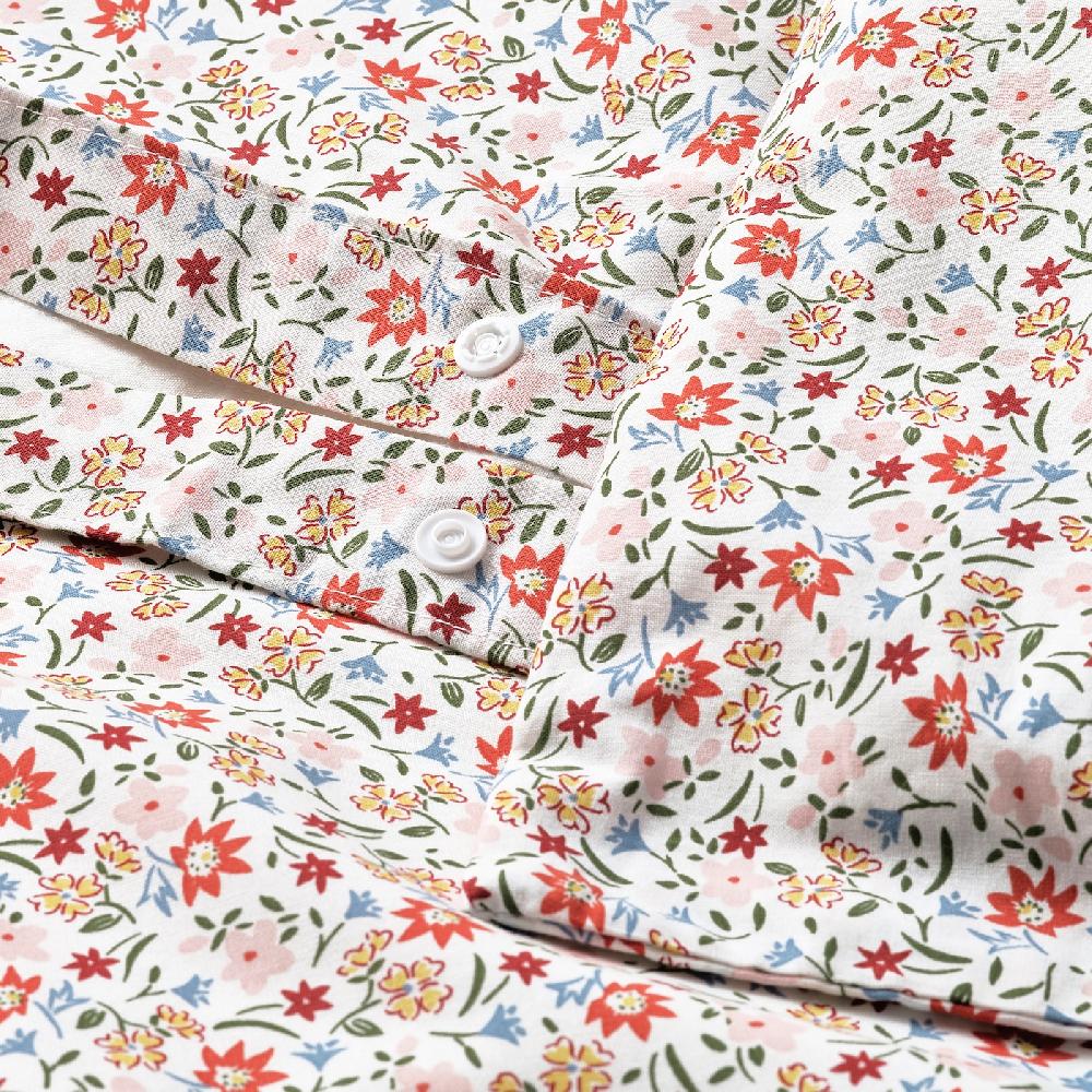 IKEA GULLNATTLJUS Funda nórdica y 2 fundas almohada blanco/motivo floral 240x220/50x60 cm Envío gratis