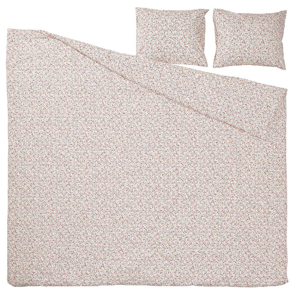IKEA GULLNATTLJUS Funda nórdica y 2 fundas almohada blanco/motivo floral 240x220/50x60 cm Envío gratis