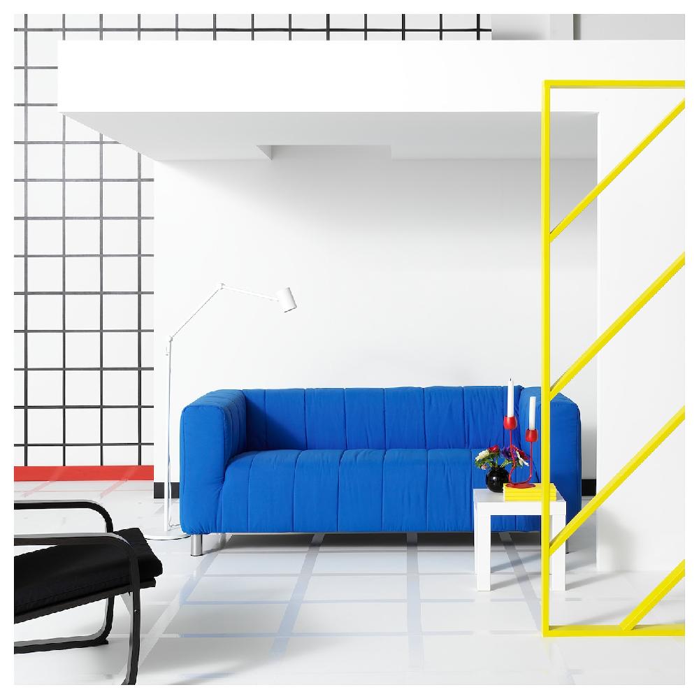 IKEA KLIPPAN Funda para sofá de 2 plazas Långban azul vivo Último día