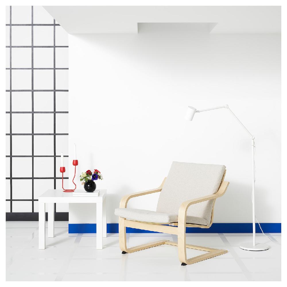 IKEA POÄNG Sillón con respaldo bajo natural/beige/Katorp natural/beige Promoción por tiempo limitado