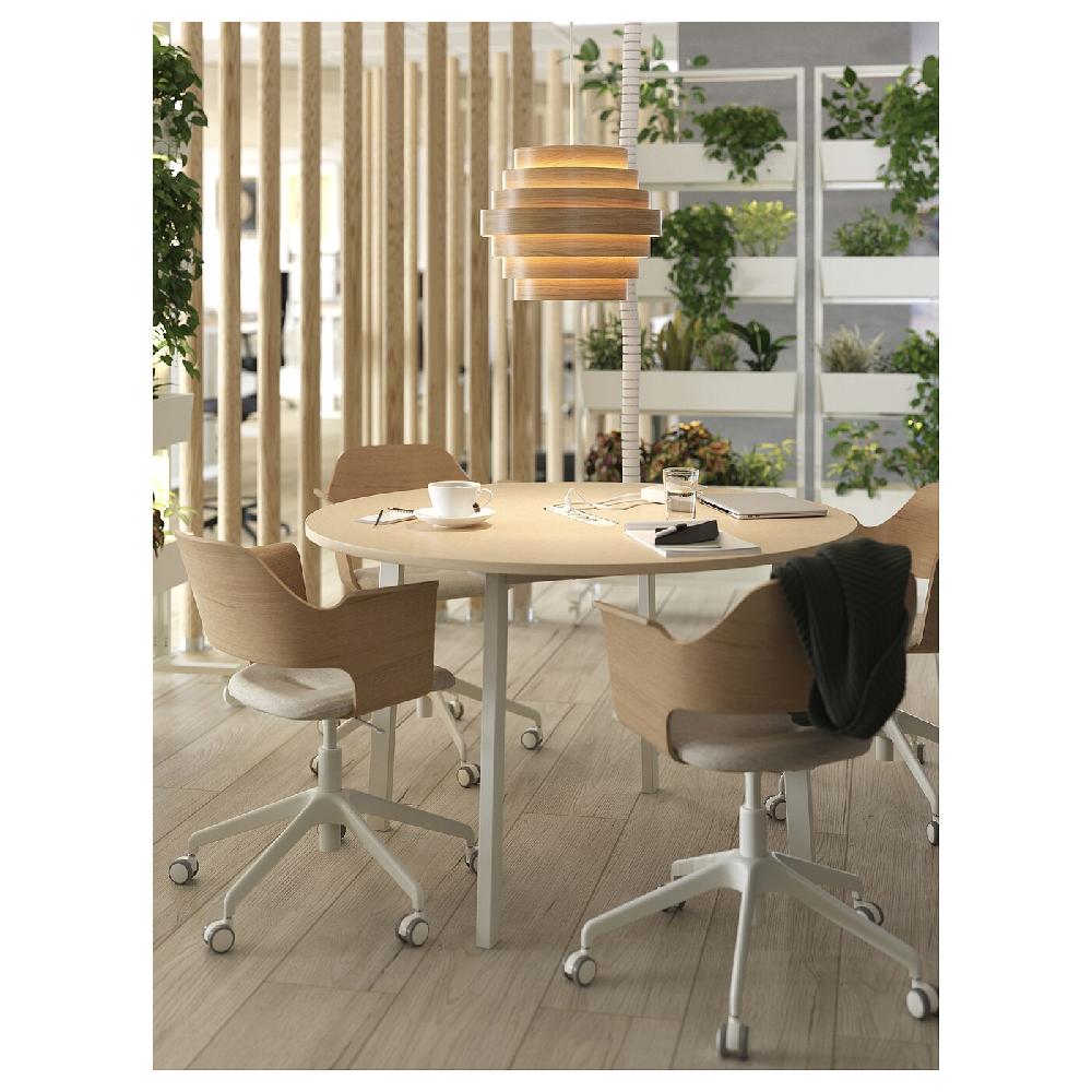 IKEA DYKARKLOCKA Pantalla para lámpara de techo chapa roble tinte blanco 40 cm Precios de Black Friday