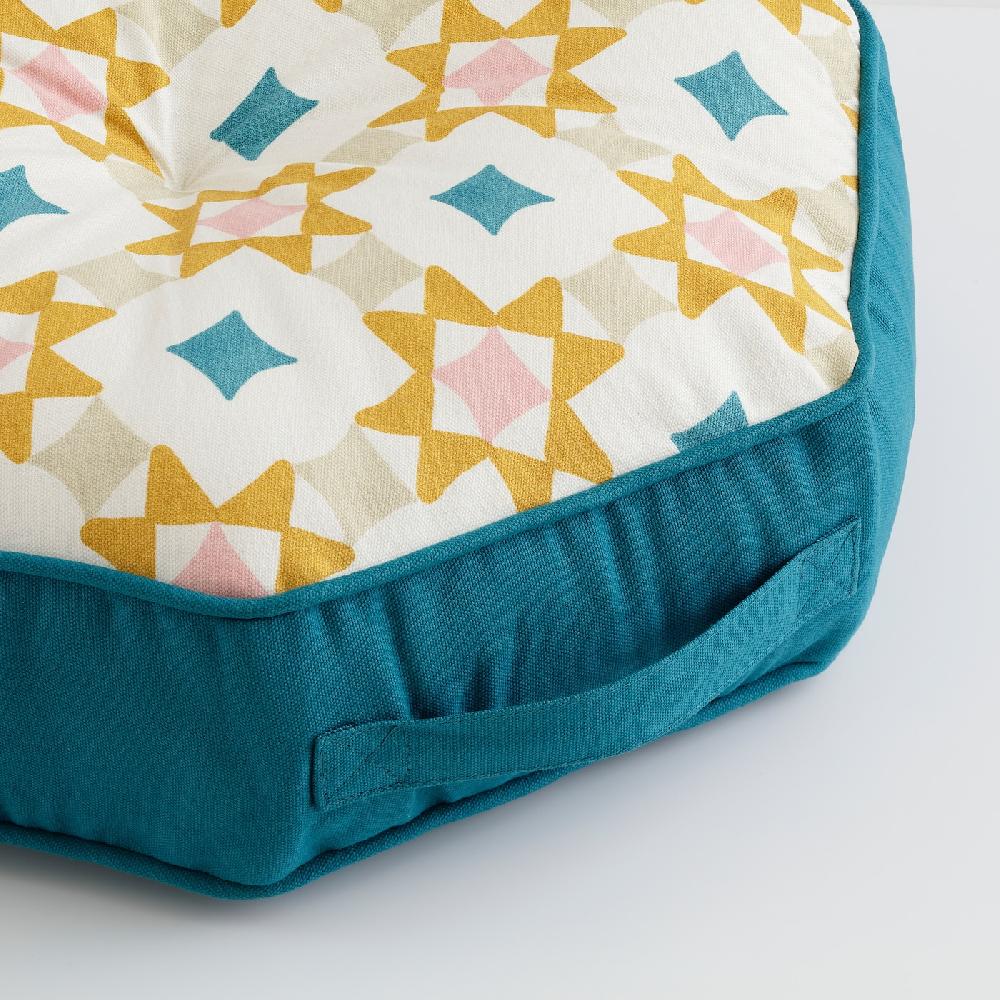 IKEA GOKVÄLLÅ Cojín suelo azul/multicolor 45x45x10 cm Última moda