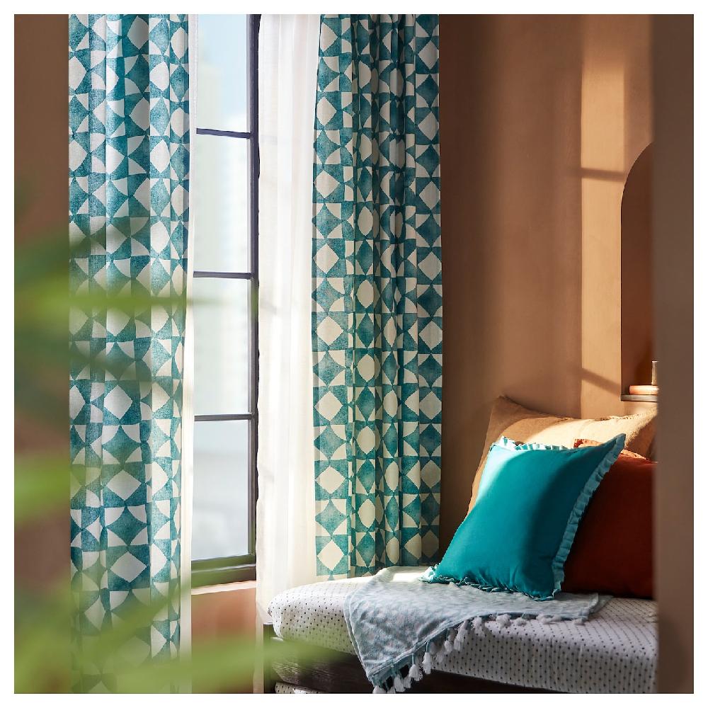 IKEA GOKVÄLLÅ Cortina azul 145x300 cm Descuento por venta flash