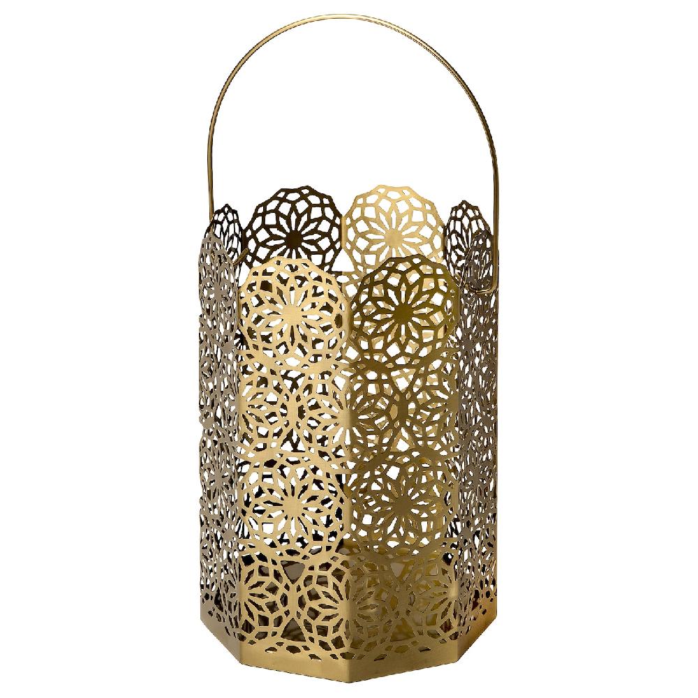 IKEA GOKVÄLLÅ Farolillo dorado 16x16x24 cm