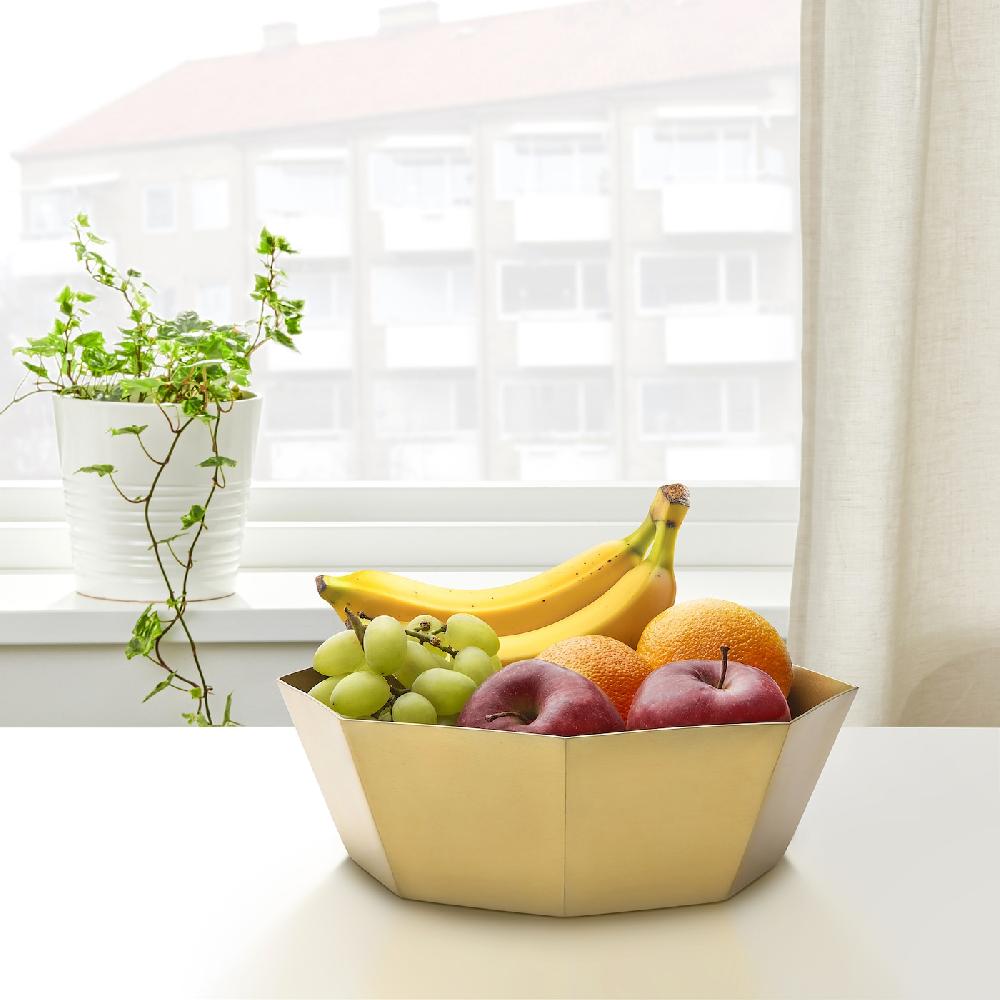 IKEA GOKVÄLLÅ Fuente dorado 26x26x9 cm Venta caliente