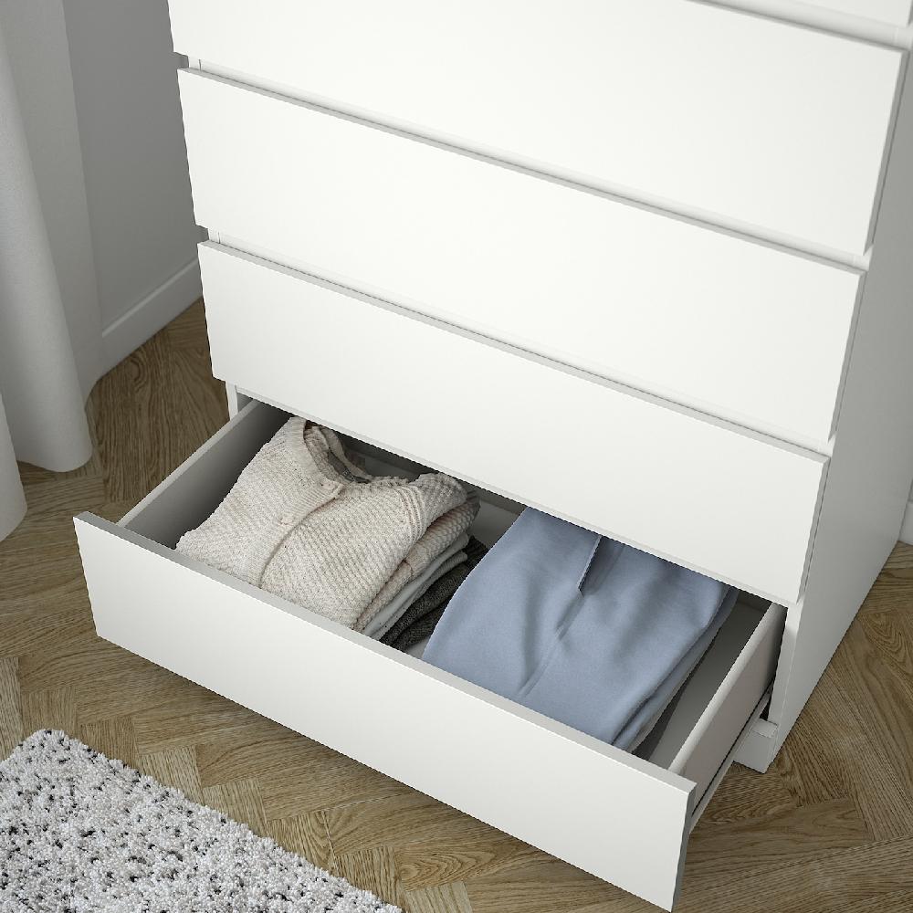 IKEA MALM Cómoda de 6 cajones blanco 80x123 cm Oferta especial