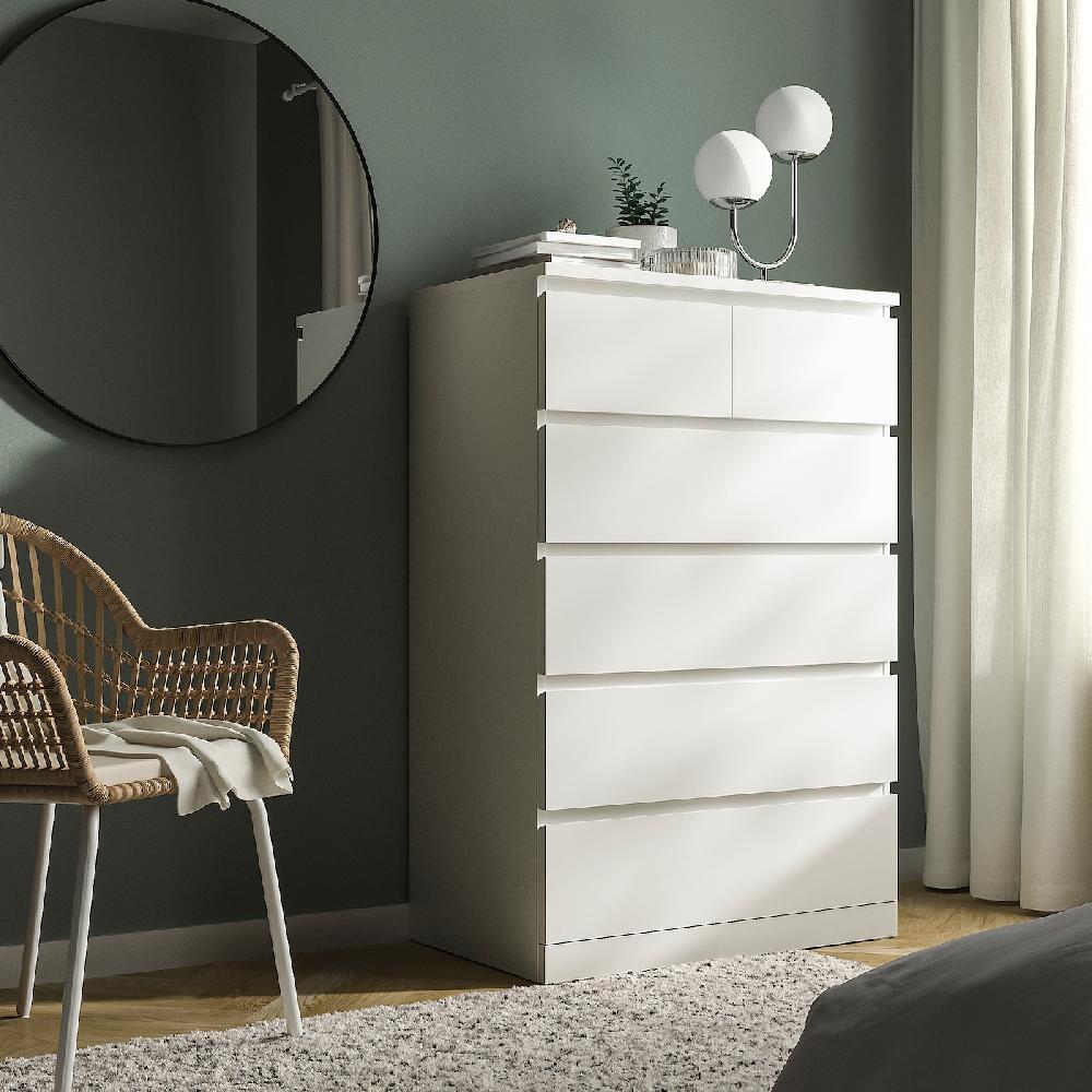 IKEA MALM Cómoda de 6 cajones blanco 80x123 cm Oferta especial