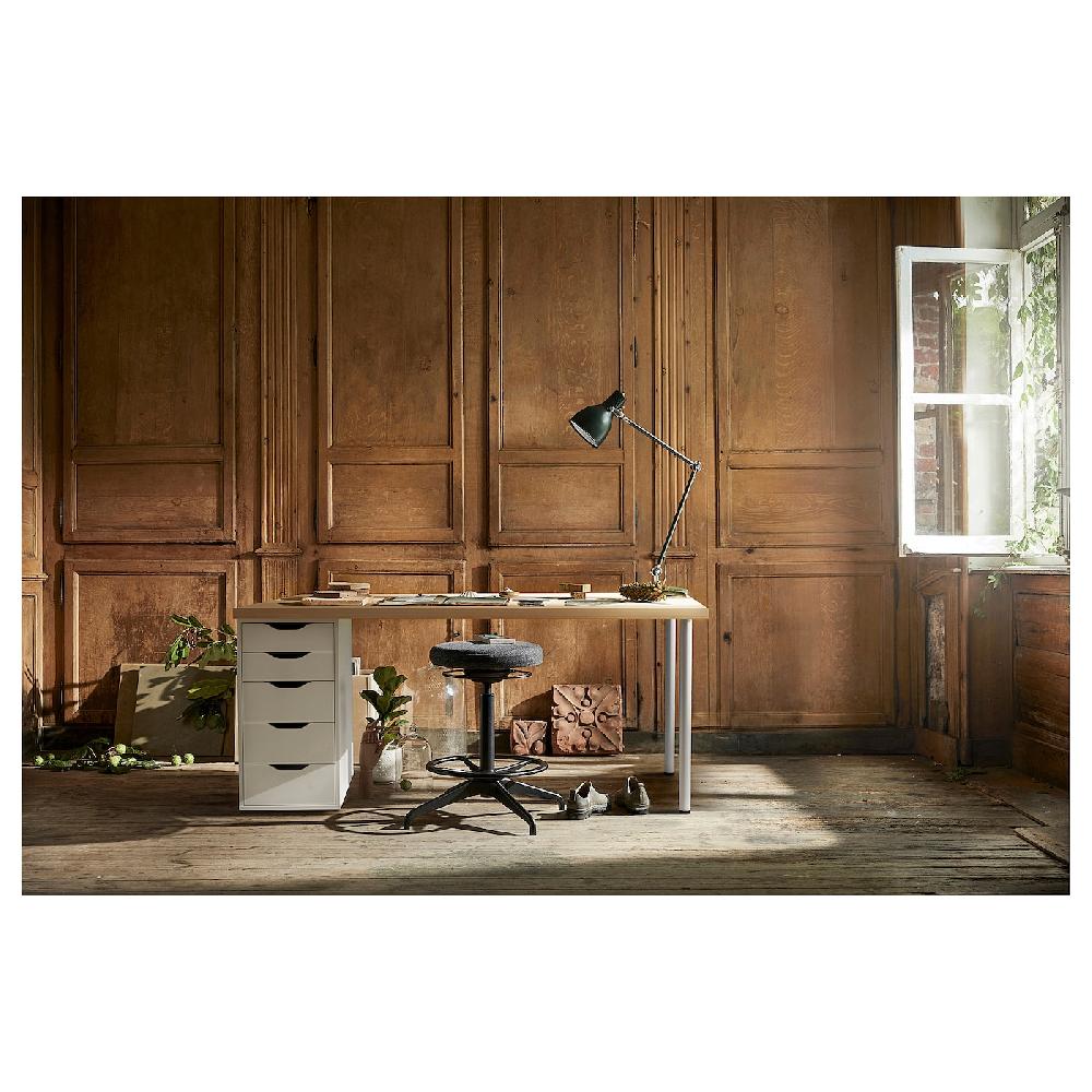 IKEA LAGKAPTEN / ALEX Escritorio efecto roble tinte blanco/blanco 140x60 cm Oferta especial de fábrica