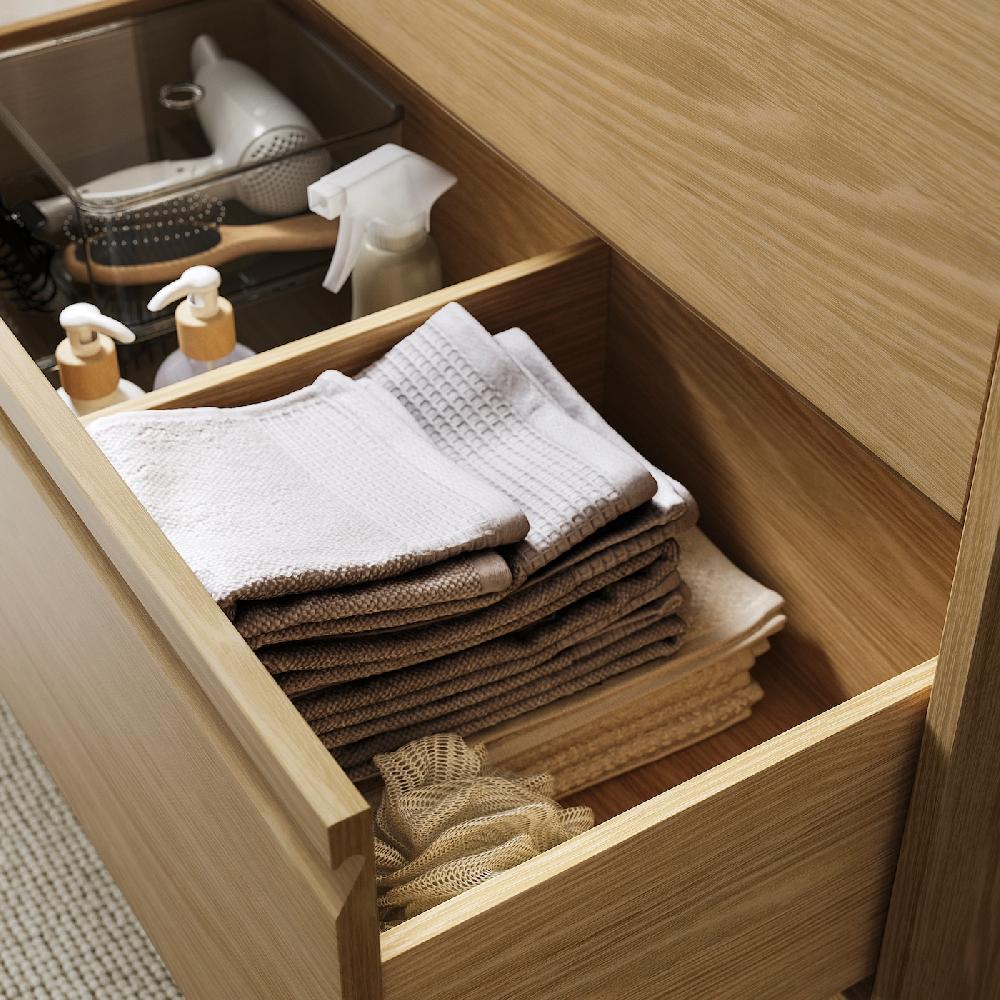 IKEA ÄNGSJÖN / ORRSJÖN Mueble+cajones/lavabo/grifo efecto roble 82x49x69 cm Grandes descuentos