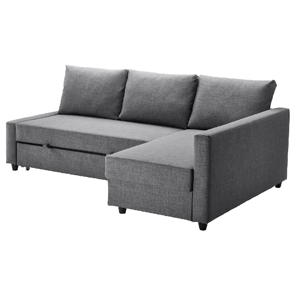 IKEA FRIHETEN Sofá cama con chaiselongue Skiftebo gris oscuro