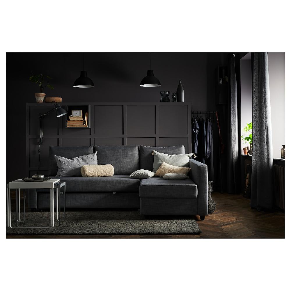 IKEA FRIHETEN Sofá cama con chaiselongue Skiftebo gris oscuro Liquidación