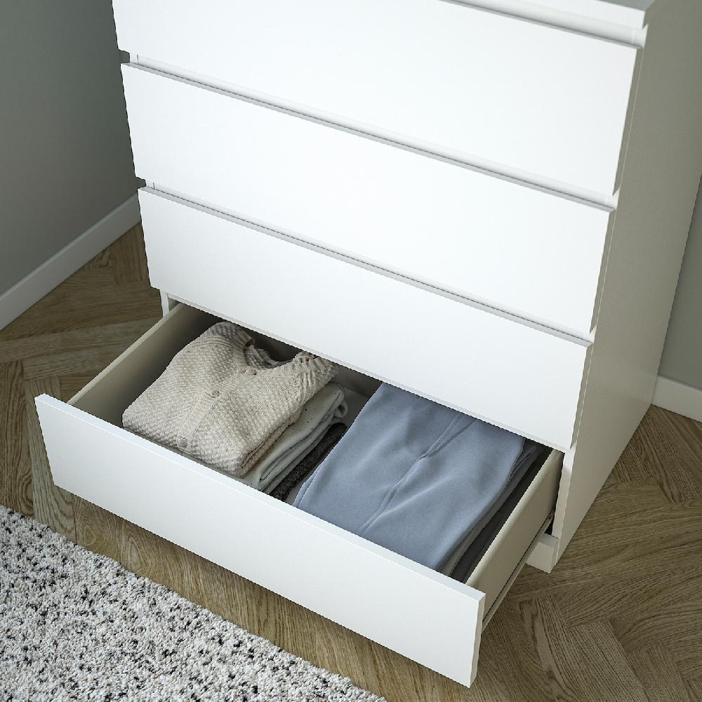 IKEA MALM Cómoda de 4 cajones blanco 80x100 cm Envío internacional gratuito