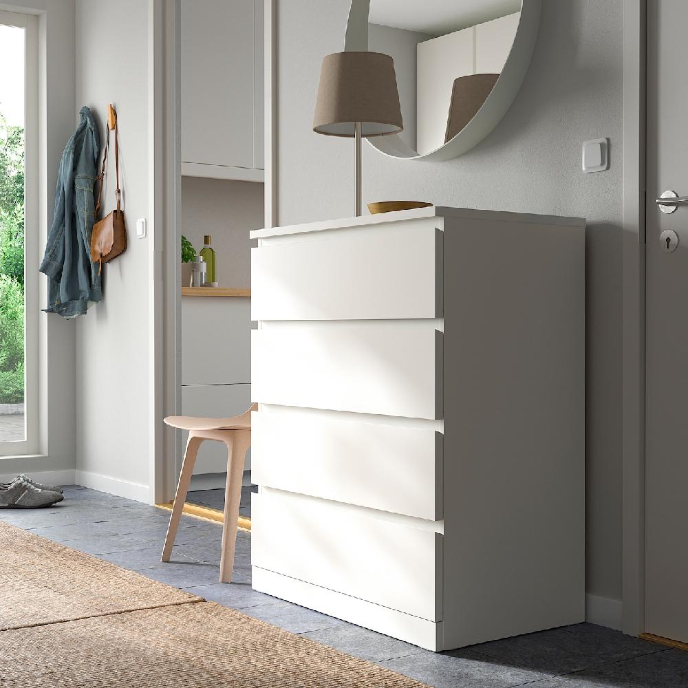 IKEA MALM Cómoda de 4 cajones blanco 80x100 cm Envío internacional gratuito