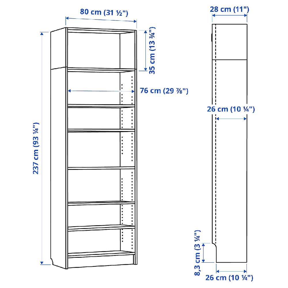 IKEA BILLY Librería blanco 80x28x237 cm En oferta