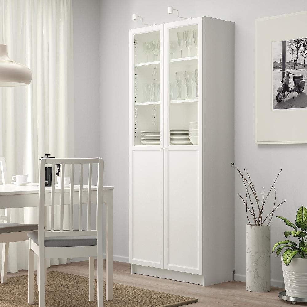 IKEA BILLY Librería con puerta de vidrio blanco 80x41x202 cm Descuentos del mes