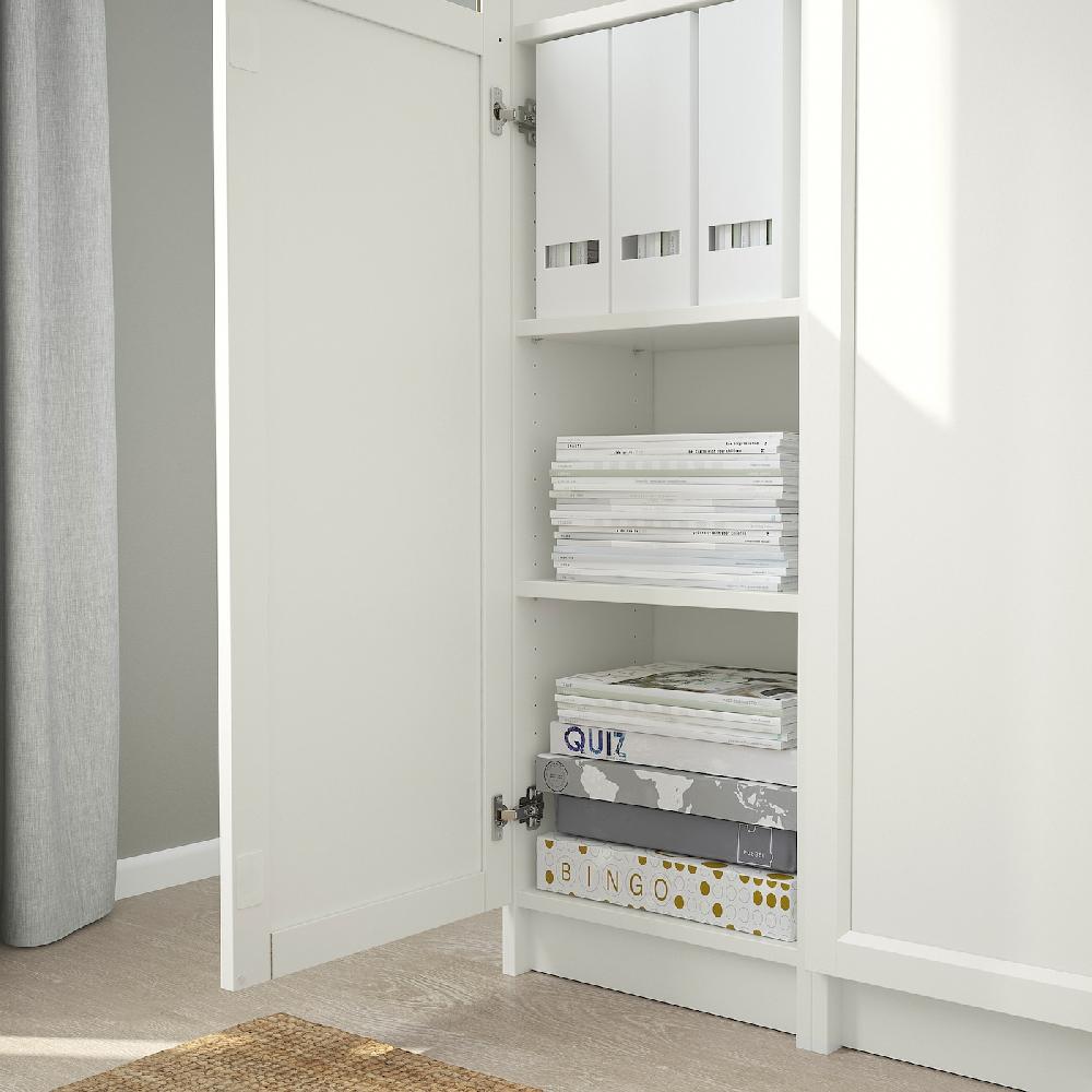IKEA BILLY / OXBERG Librería con puerta de vidrio blanco/vidrio 120x30x202 cm Ofertas de temporada