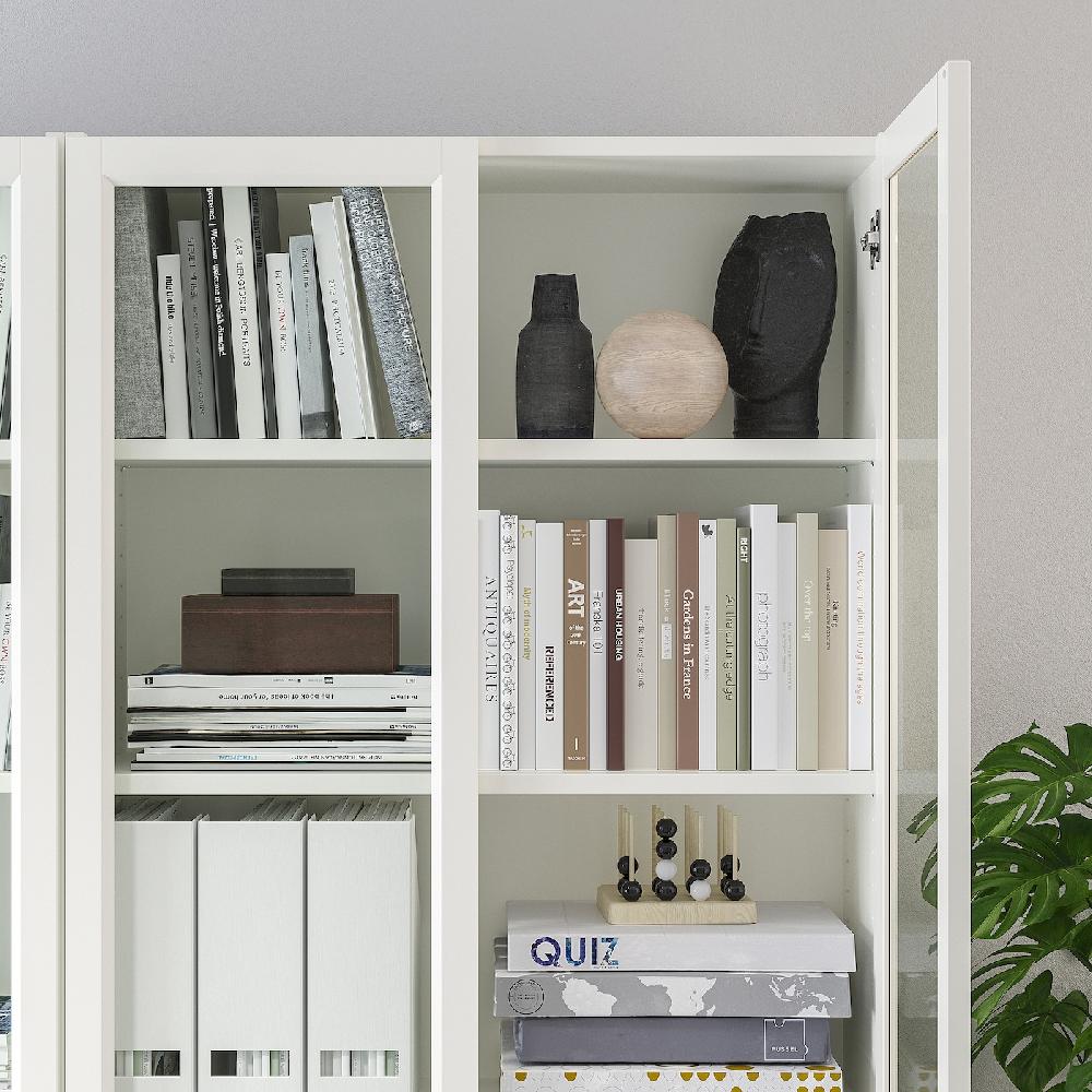 IKEA BILLY / OXBERG Librería con puerta de vidrio blanco/vidrio 120x30x202 cm Ofertas de temporada