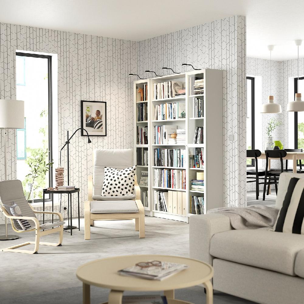 IKEA BILLY / OXBERG Combinación librería puertas vidrio blanco 160x202 cm Rebajas de fin de temporada