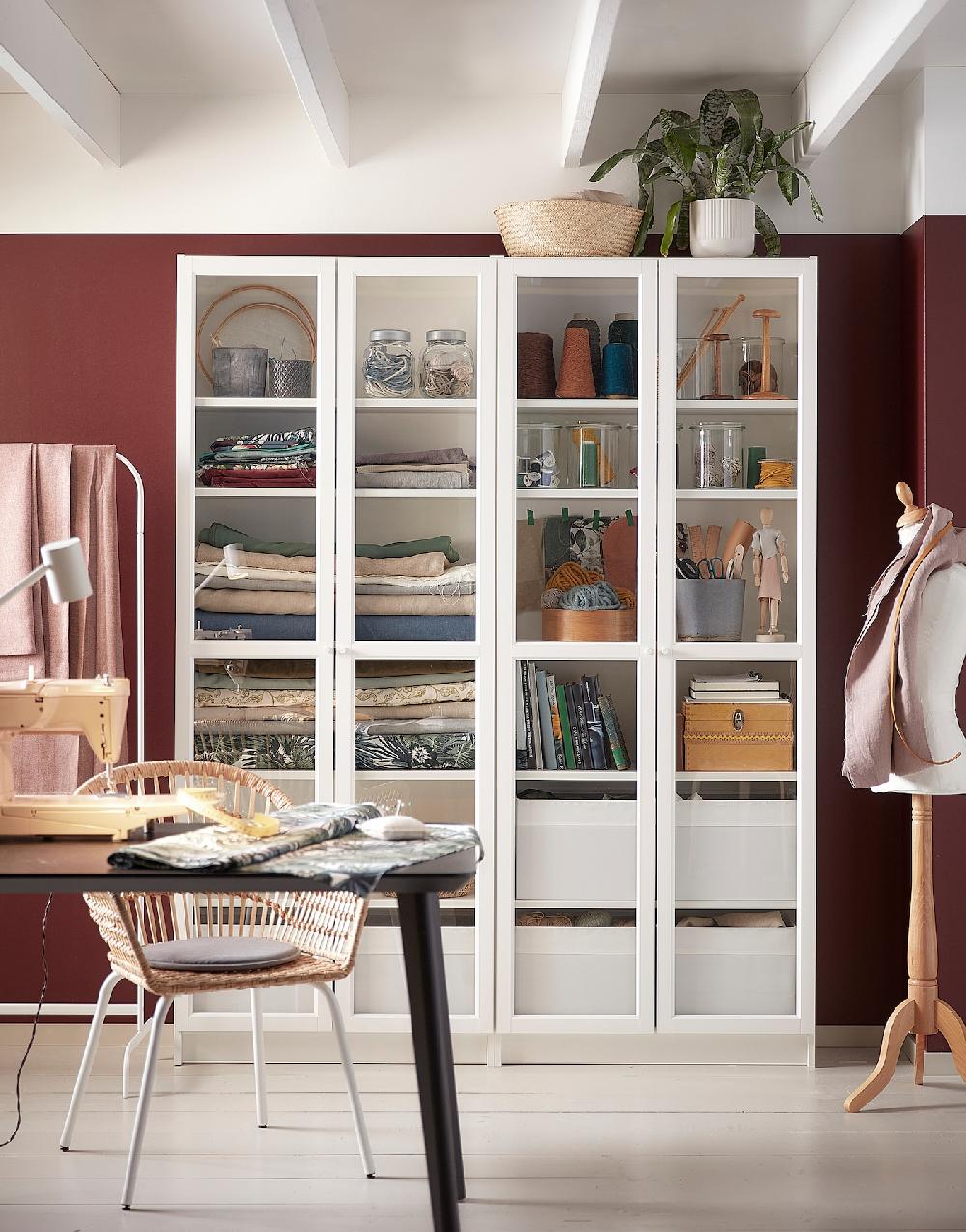 IKEA OXBERG Puerta de vidrio blanco 40x192 cm Devoluciones gratuitas