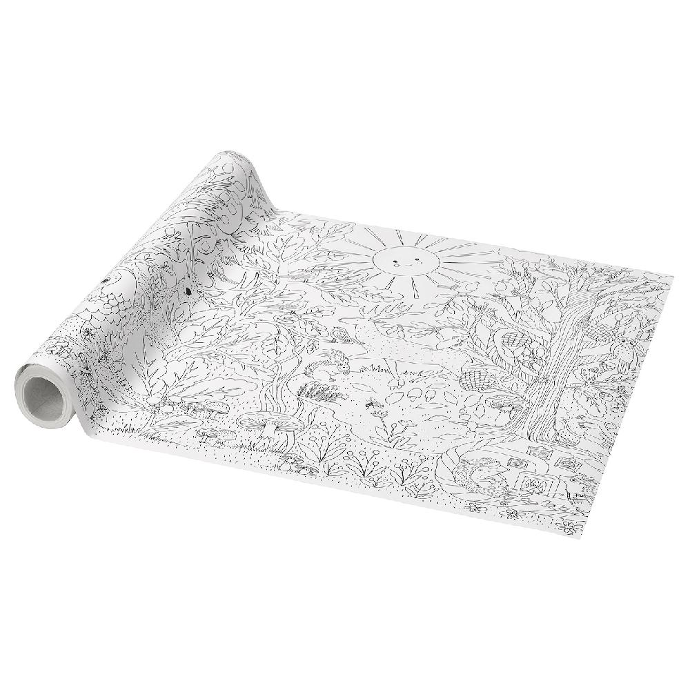 IKEA SKOGSDUVA Rollo papel colorear bosque encantado 10 m