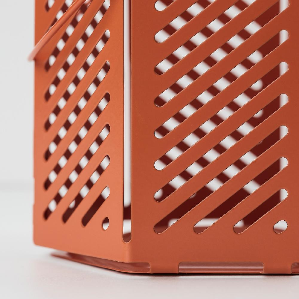 IKEA VÅRSYREN Farolillo para vela pequeña marrón anaranjado 12 cm Tienda