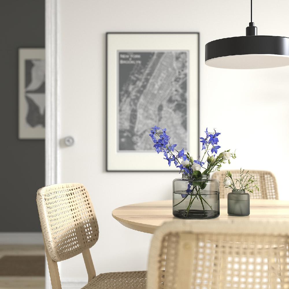 IKEA KONSTFULL Florero / jarrón gris 16 cm Rebajas top
