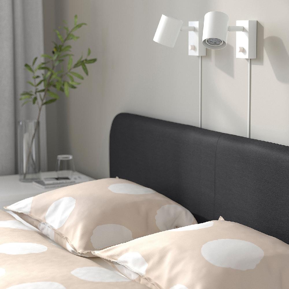 IKEA SLATTUM Estructura cama tapizada Vissle gris oscuro 140x200 cm ÚLTIMAS EDICIONES