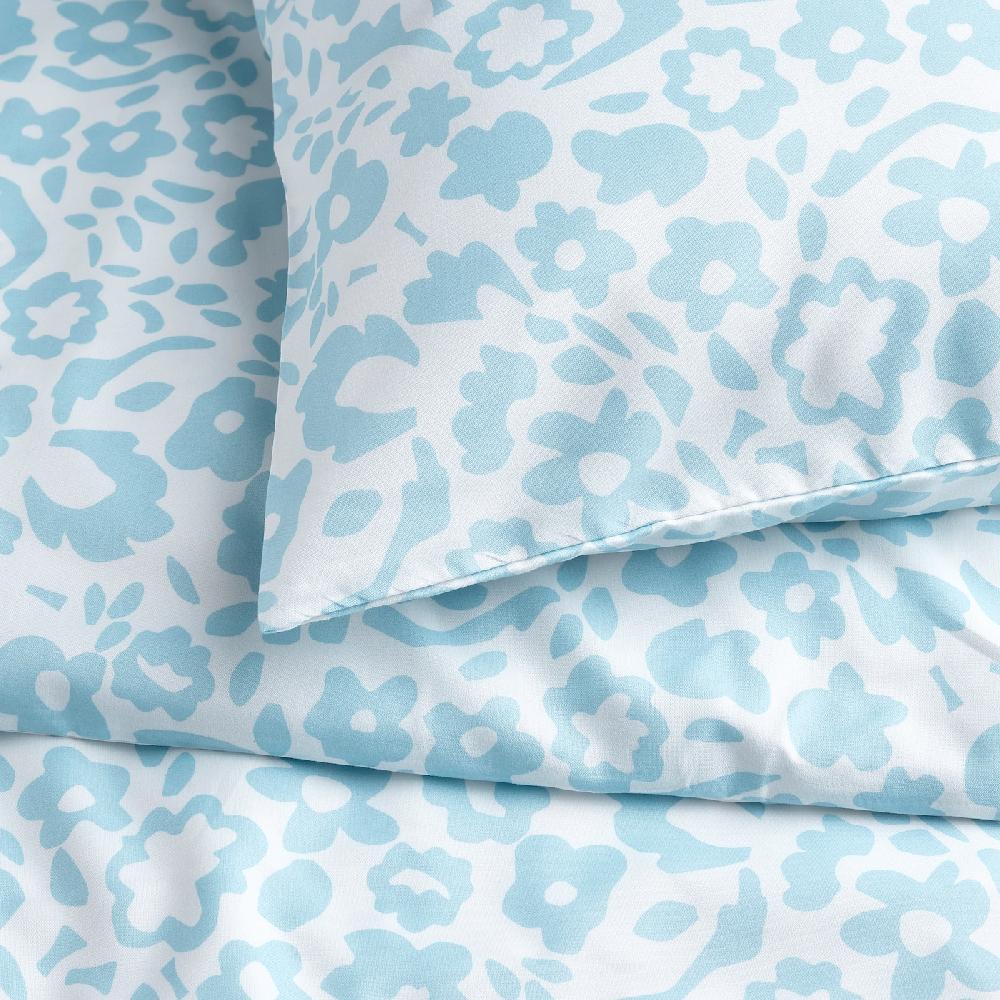 IKEA CYMBALBLOMMA Funda nórdica y 2 fundas almohada blanco/azul 240x220/50x60 cm Último día