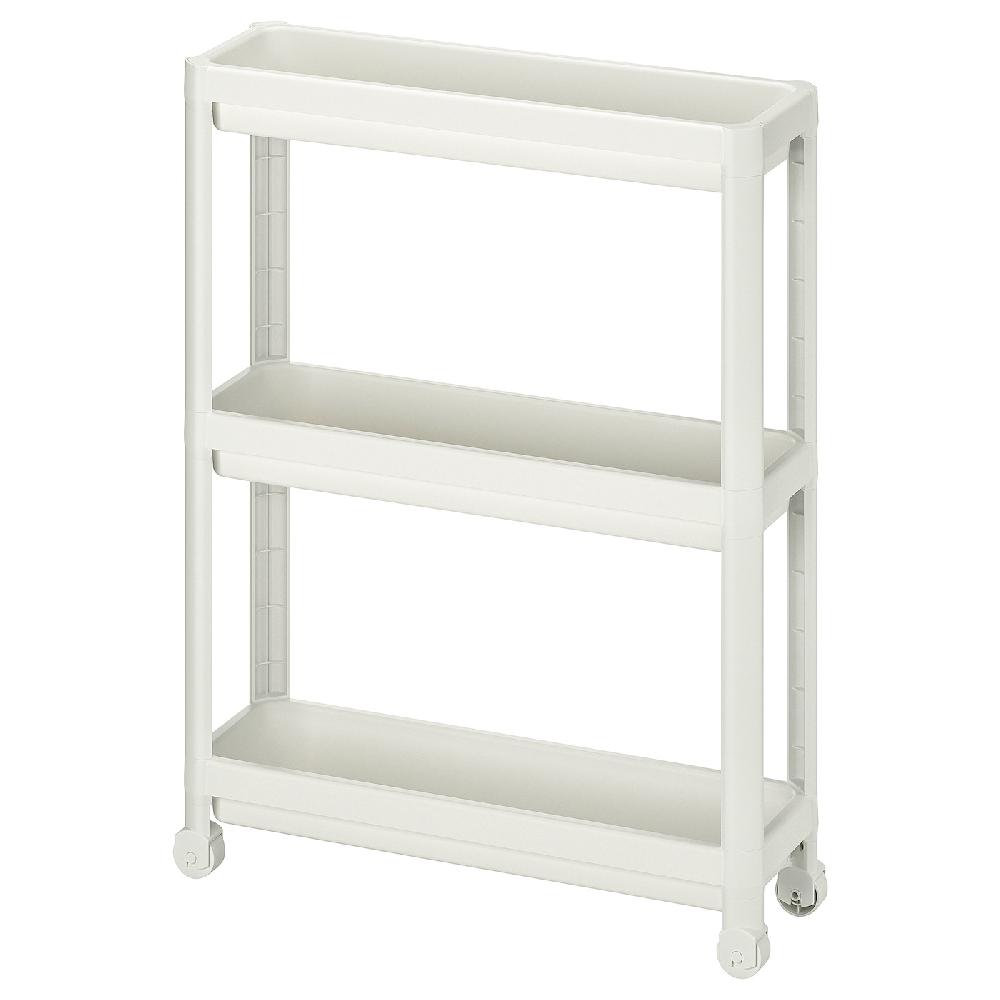 IKEA VESKEN Carrito blanco 54x18x71 cm