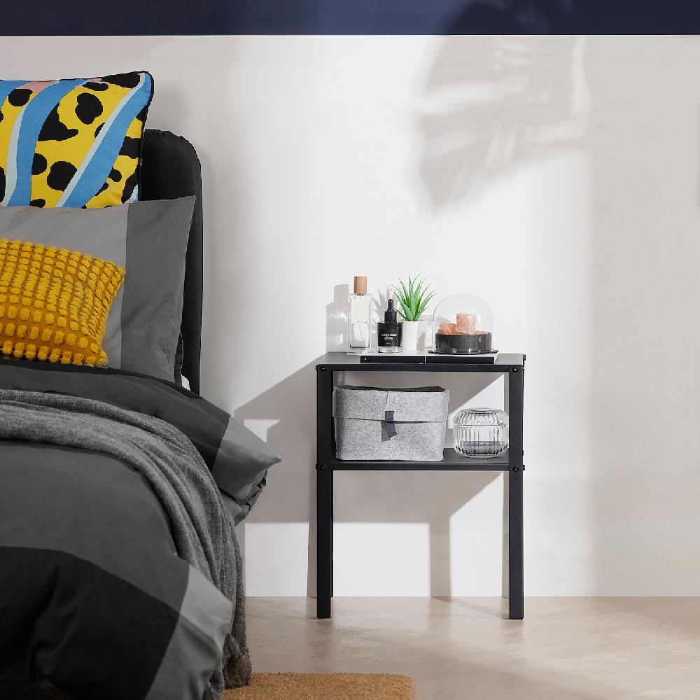 IKEA KNARREVIK Mesita de noche negro 37x28 cm Liquidación