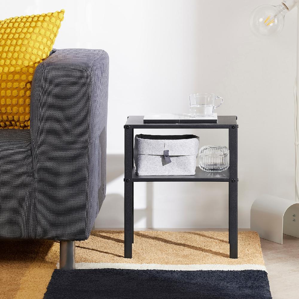 IKEA KNARREVIK Mesita de noche negro 37x28 cm Liquidación