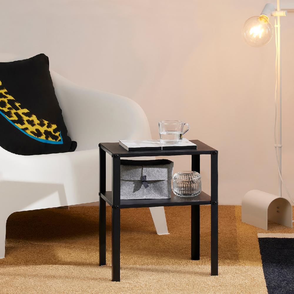 IKEA KNARREVIK Mesita de noche negro 37x28 cm Liquidación