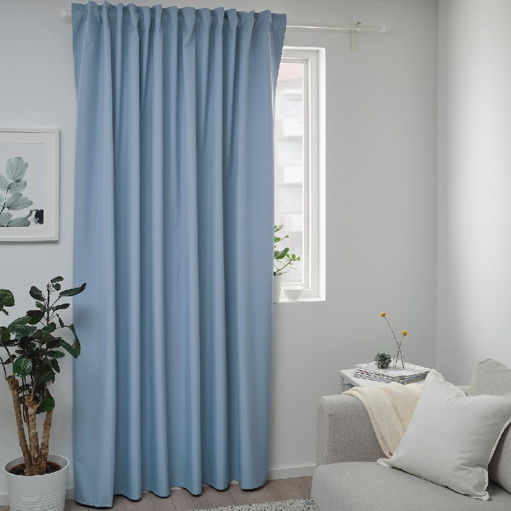 IKEA BENGTA Cortina opaca 1 largo con cinta de fruncir/azul 210x300 cm Limitado a 3 días