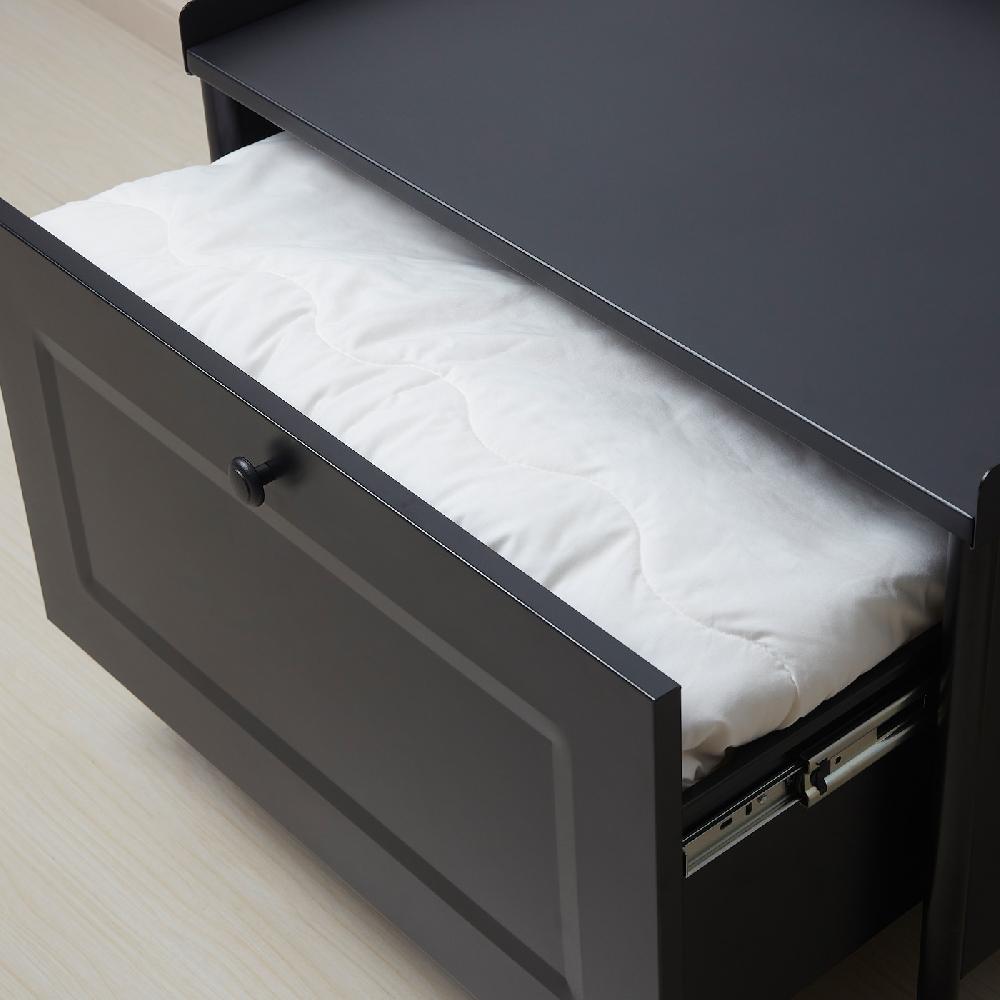 IKEA KORNSJÖ Banco con cajón negro Oferta exclusiva