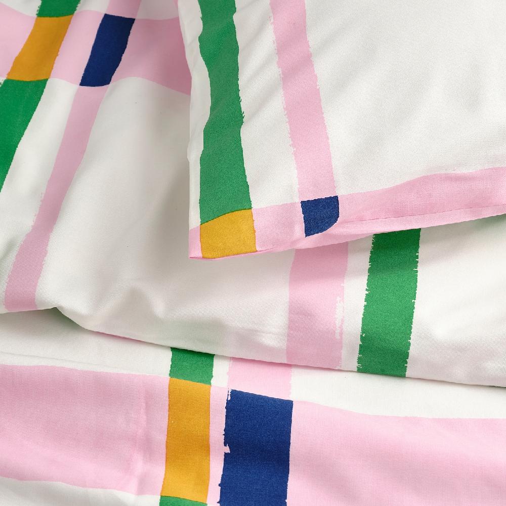 IKEA SYRABLADMAL Funda nórdica y 2 fundas almohada multicolor/a cuadros 240x220/50x60 cm Última moda