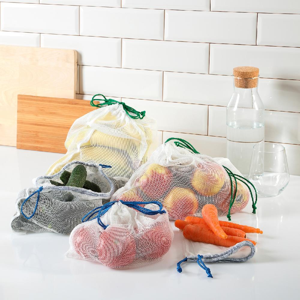 IKEA LAKAMARK Bolsa verduras/alimentos juego de 5 hueso/medidas variadas Rebajas de fin de temporada