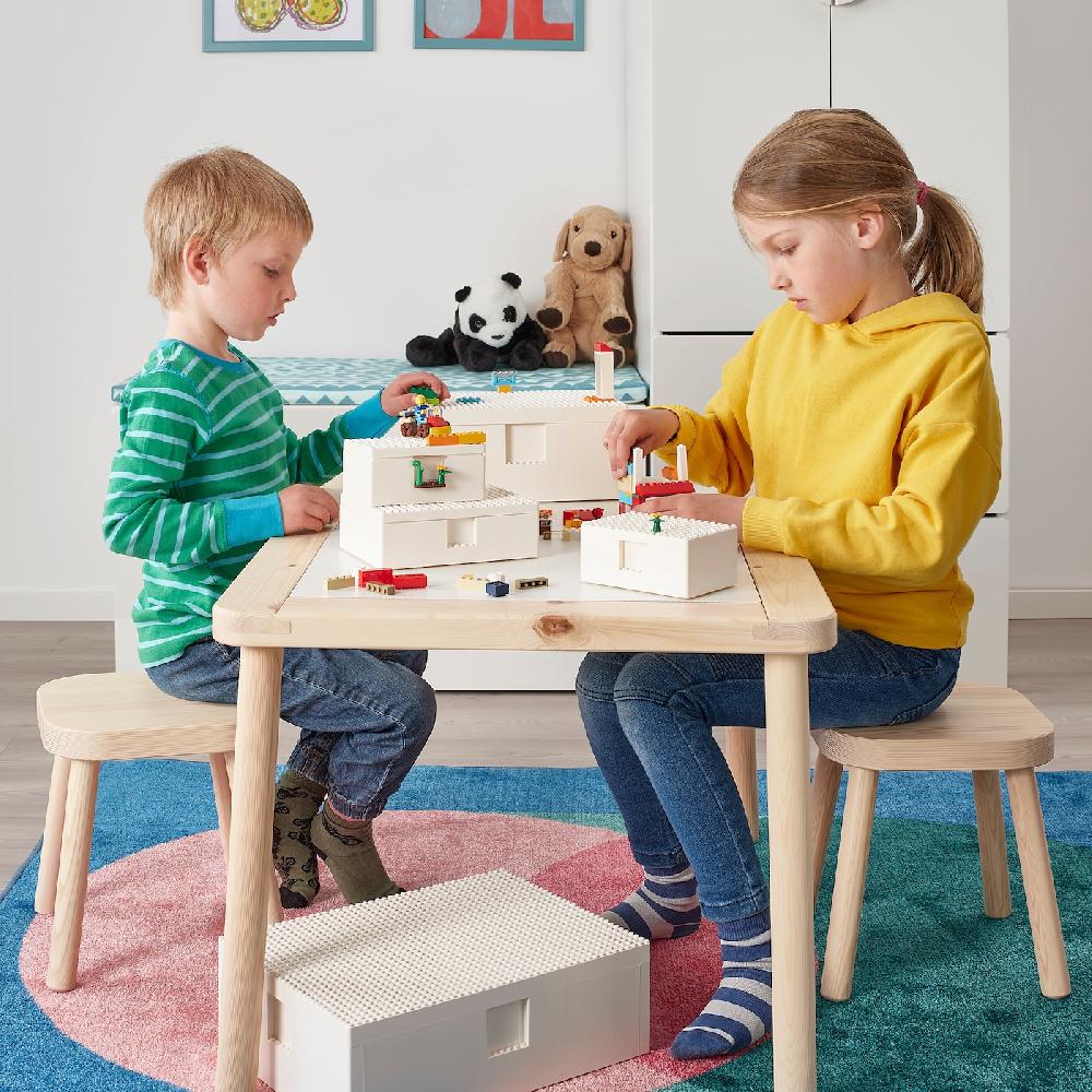 IKEA BYGGLEK Juego 3 cajas con tapa LEGO® blanco 2025