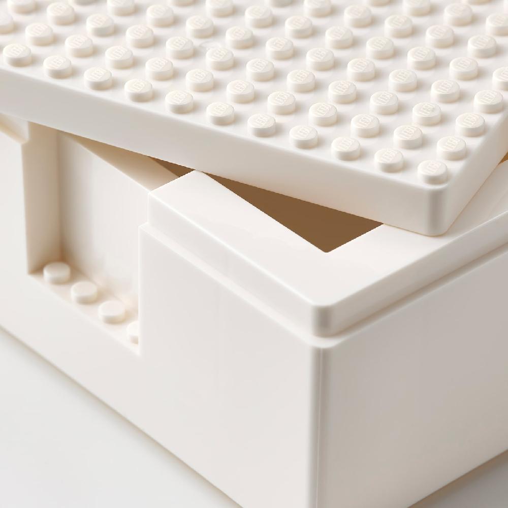 IKEA BYGGLEK Juego 3 cajas con tapa LEGO® blanco 2025