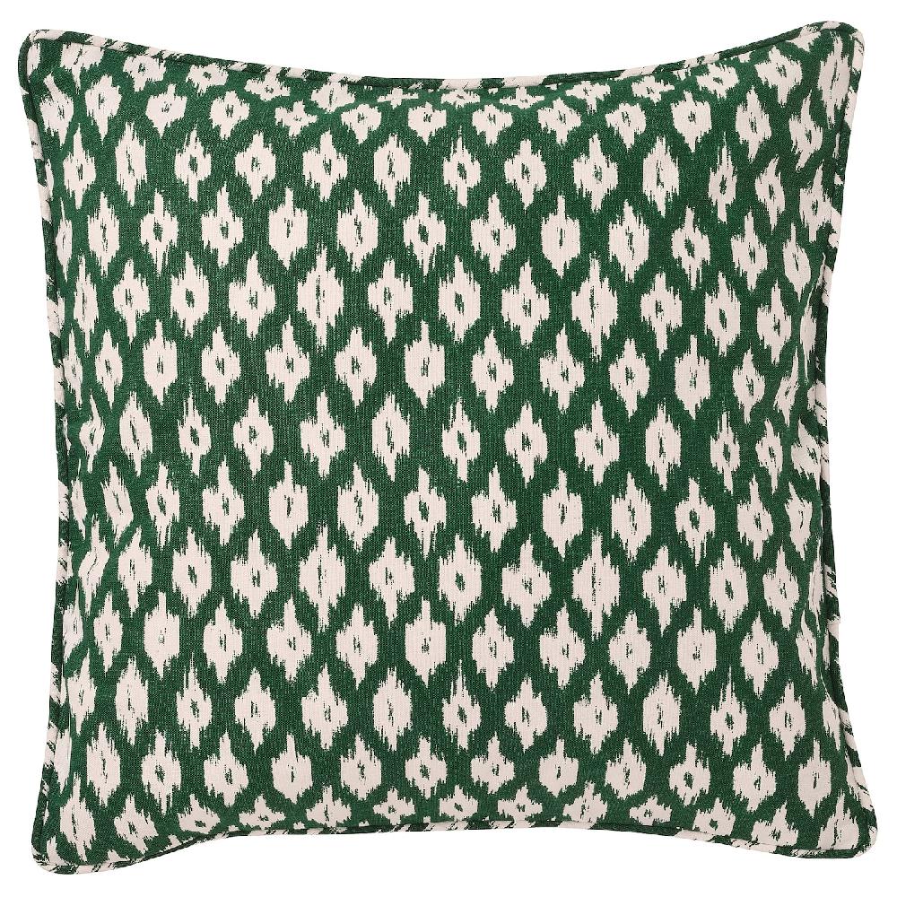 IKEA SKÅNEFIBBLA Funda de cojín verde/blanco 50x50 cm