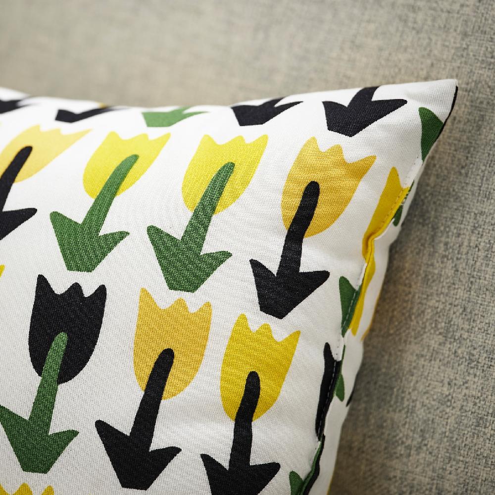 IKEA SANDMOTT Cojín verde/amarillo 30x58 cm Outlet