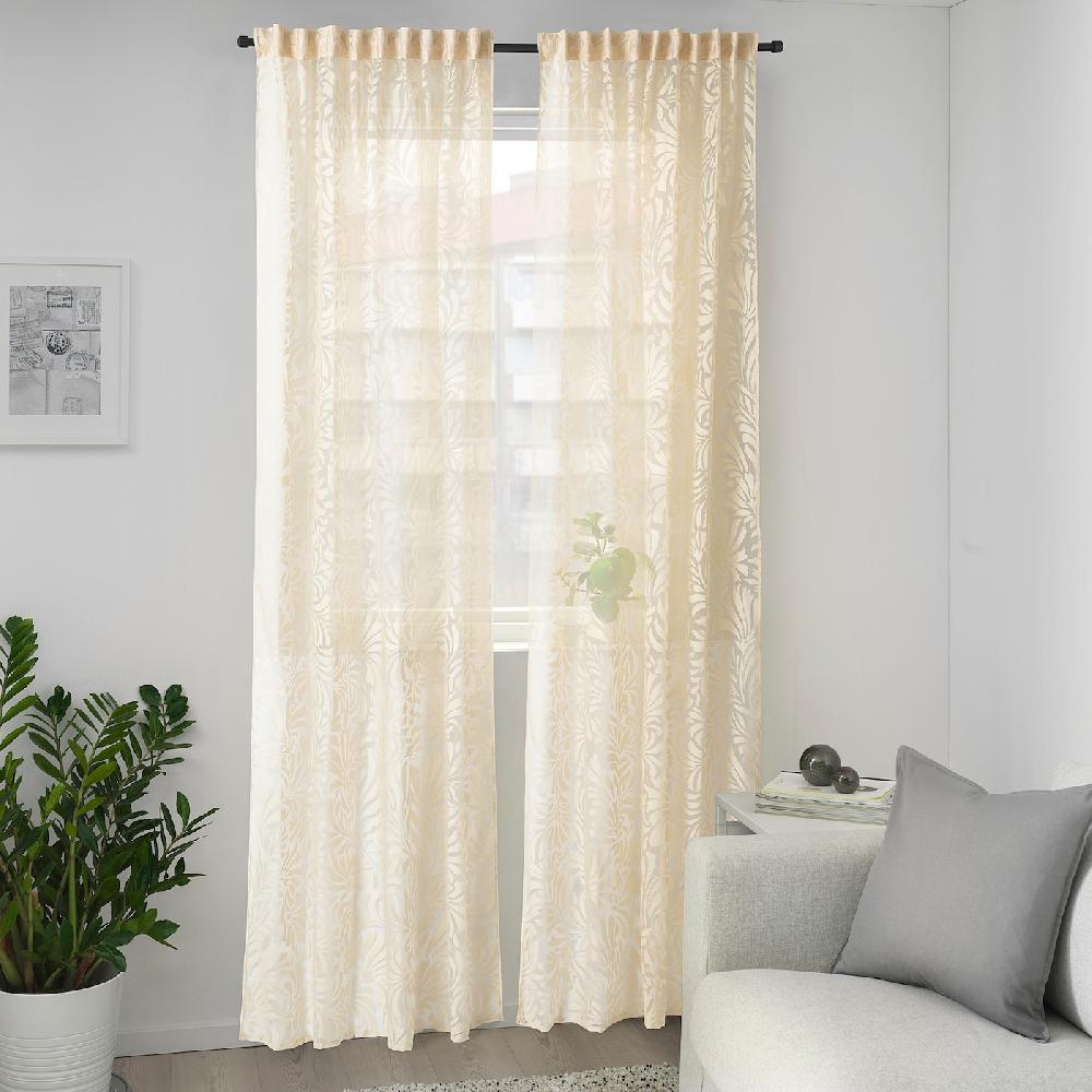 IKEA SKÄREFLY Visillo pack de 2 unidades beige 145x300 cm Outlet online