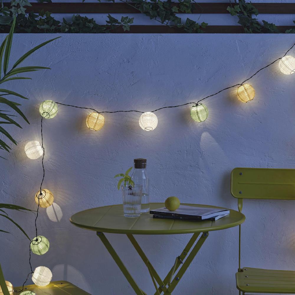 IKEA SOLVINDEN Guirnalda luminosa LED 24 luces exterior/energía solar multicolor En oferta