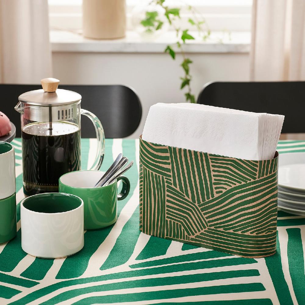 IKEA NÄBBFISK Servilletero papel pintado/con motivos verde 15x22 cm Rebajas baratas