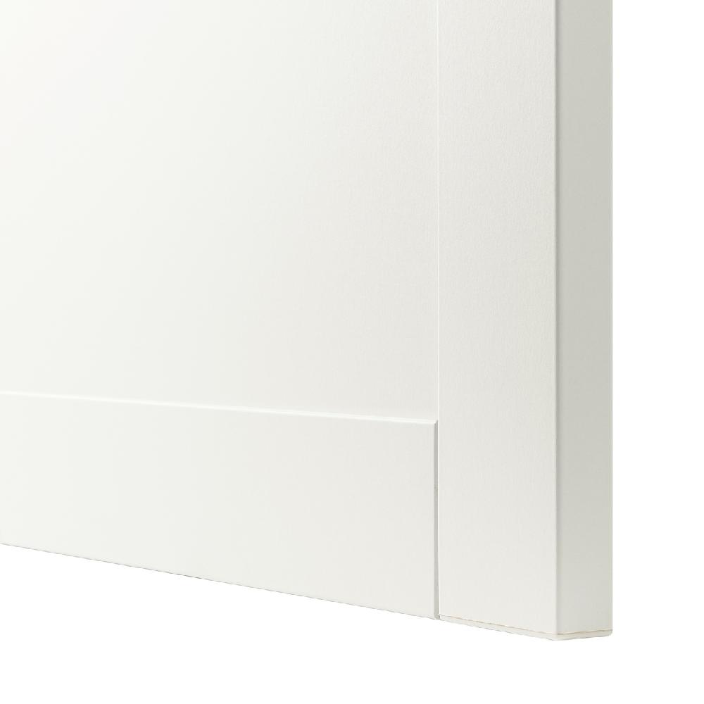 IKEA BESTÅ Mueble de almacenaje con riel blanco/Hanviken blanco 60x22x38 cm Los más vendidos